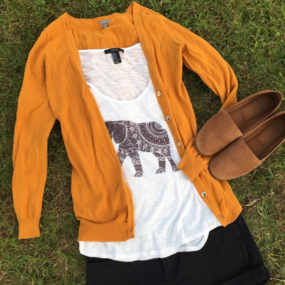 Charlotte Russe, Mustard yellow Cardigan